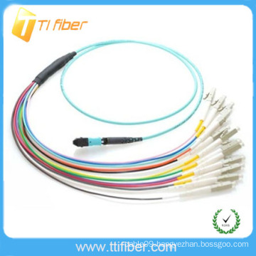 Multi mode MTP / MPO OM3 Fiber Optic Patch Cord